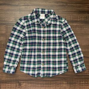 4T Jumping Beans Plaid Button Up